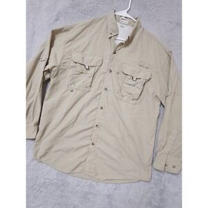Indiana Jones Shirt Mens Medium Lucas Films Fishing Hiking Outdoor Brown Safari